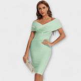 Robe élégante à col en V