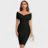Robe élégante à col en V