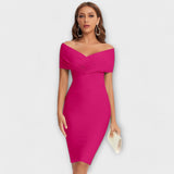 Robe élégante à col en V