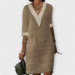 Robe femme en coton et lin
