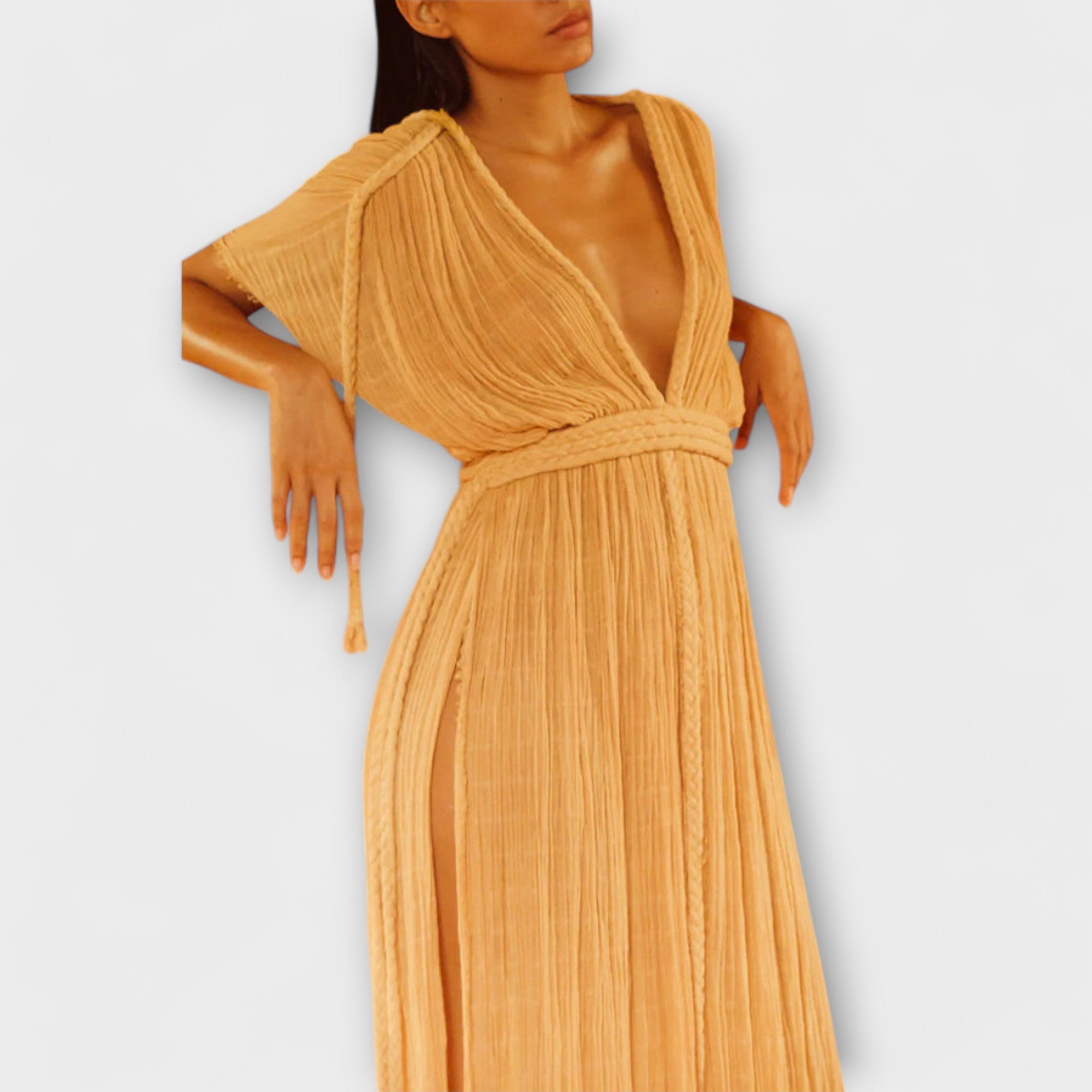 Robe longue kimono style grec