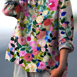 Rose | Blouse décontractée femme à imprimé floral de printemps