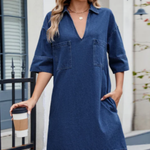 Rosie - Robe en denim décontractée
