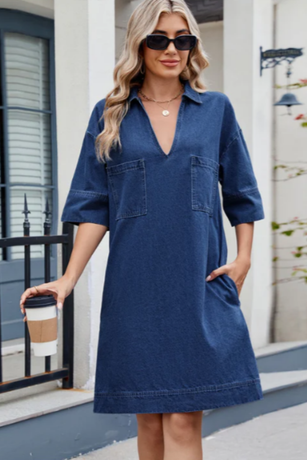Rosie - Robe en denim décontractée