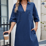 Rosie - Robe en denim décontractée