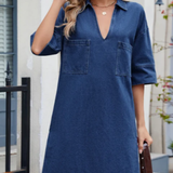 Rosie - Robe en denim décontractée
