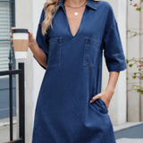 Rosie - Robe en denim décontractée