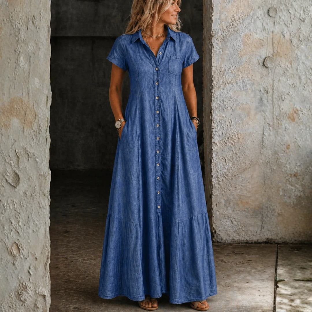Ruby - Robe longue en denim