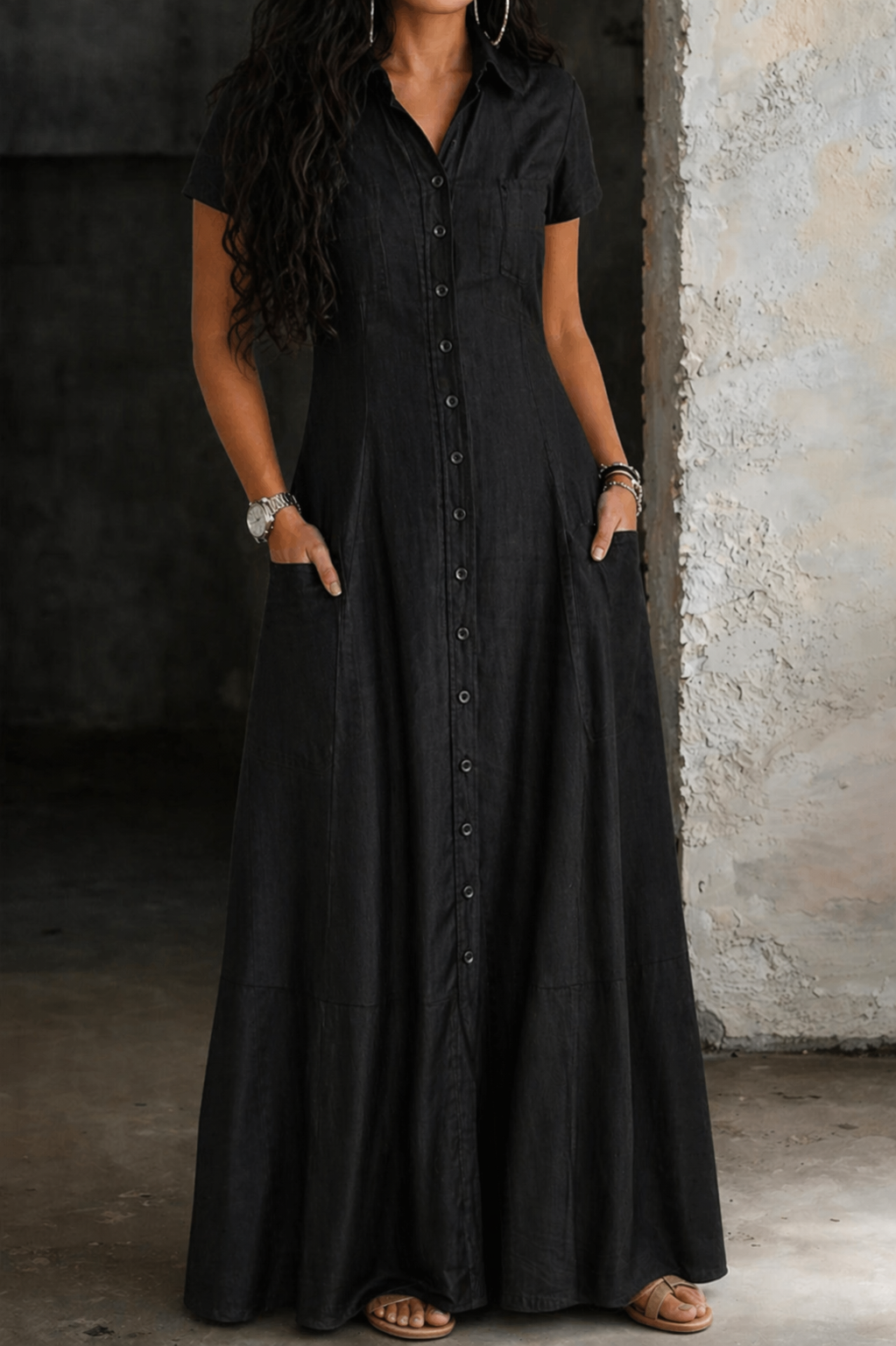 Ruby - Robe longue en denim
