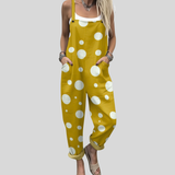 Salopette à pois jaune moutarde