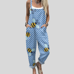 Salopette bleu clair à abeilles