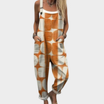 Salopette orange à cercles batik