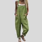 Salopette vert olive texturée