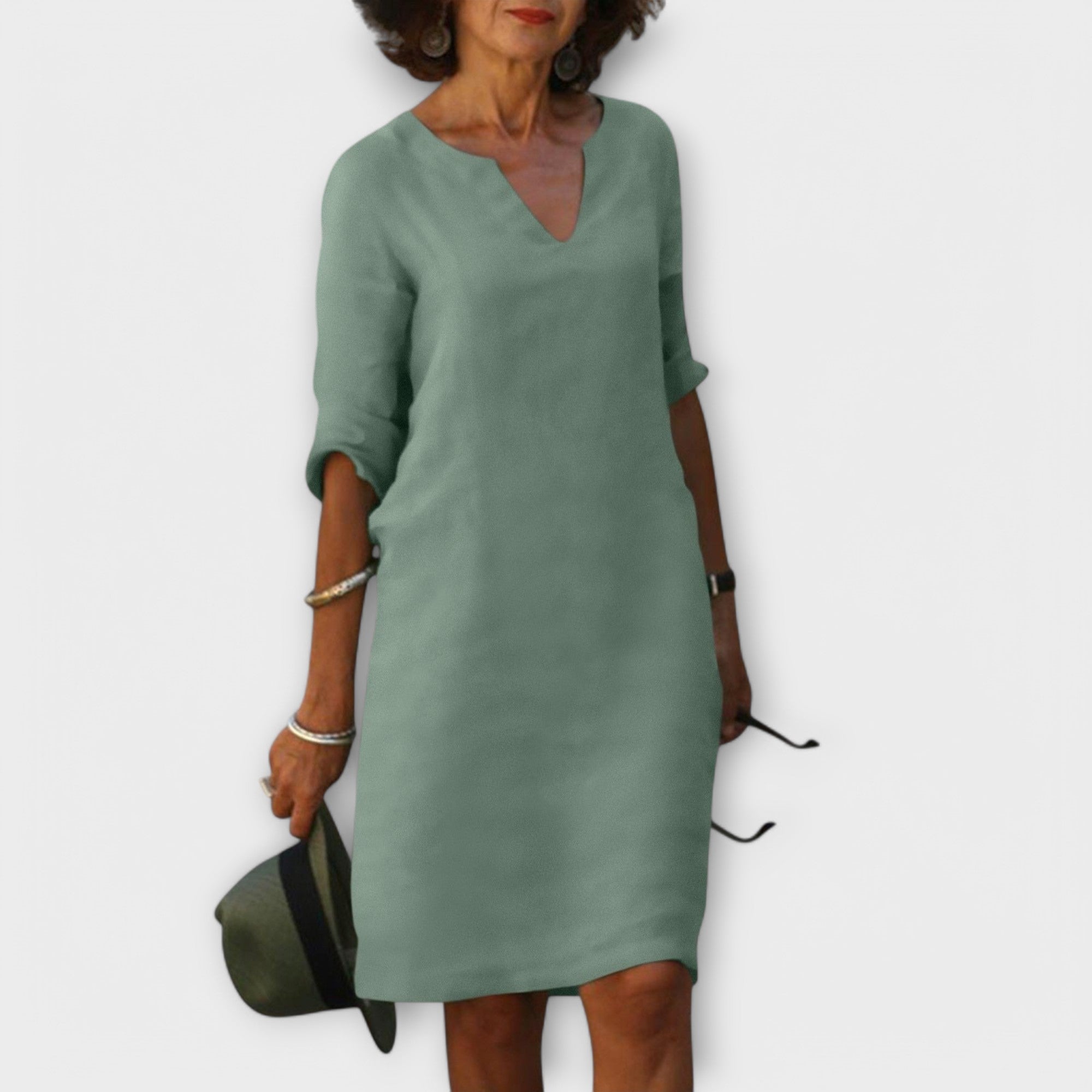 Sandra - Robe chic et confortable à encolure en V