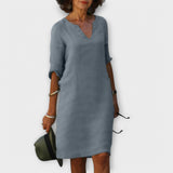 Sandra - Robe chic et confortable à encolure en V