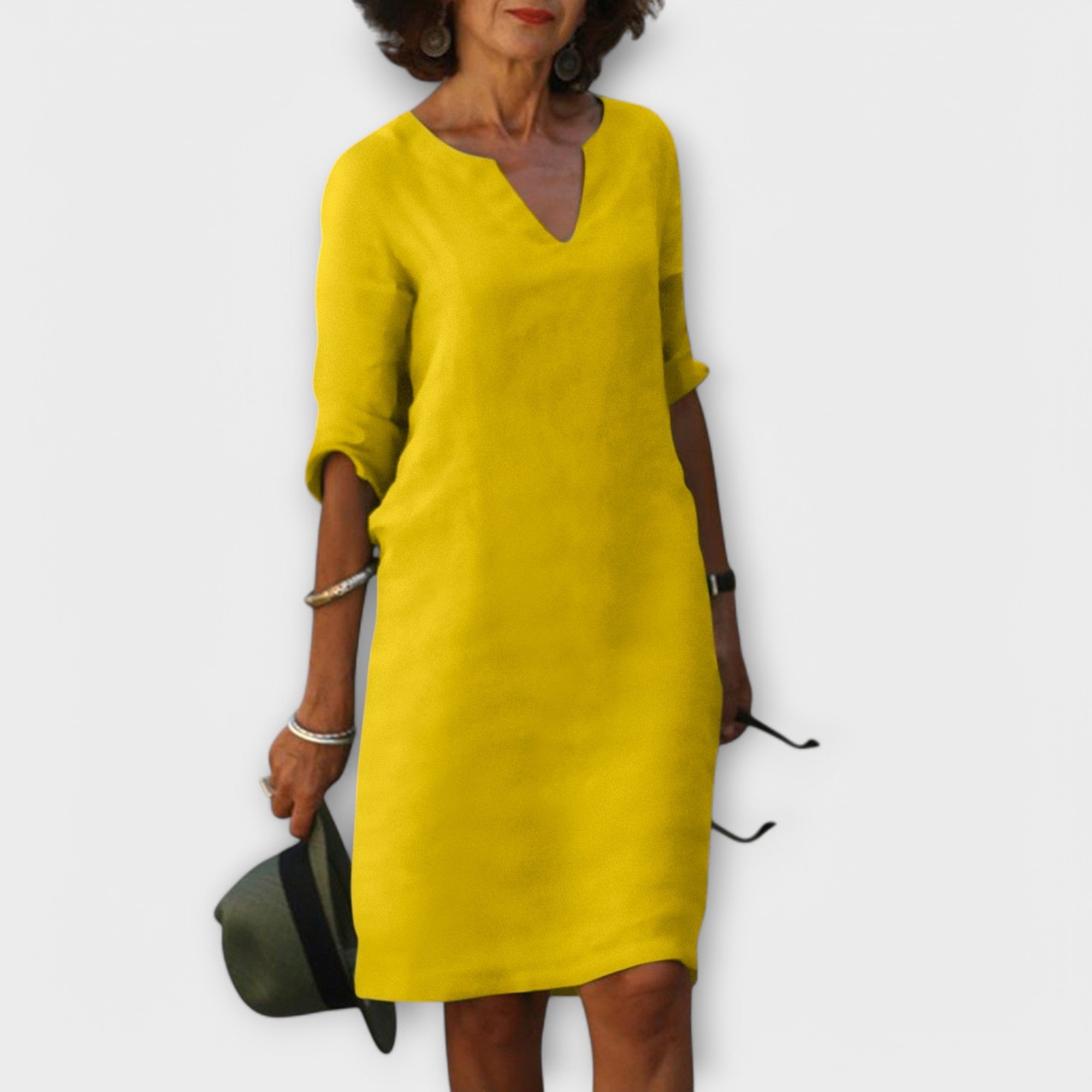 Sandra - Robe chic et confortable à encolure en V