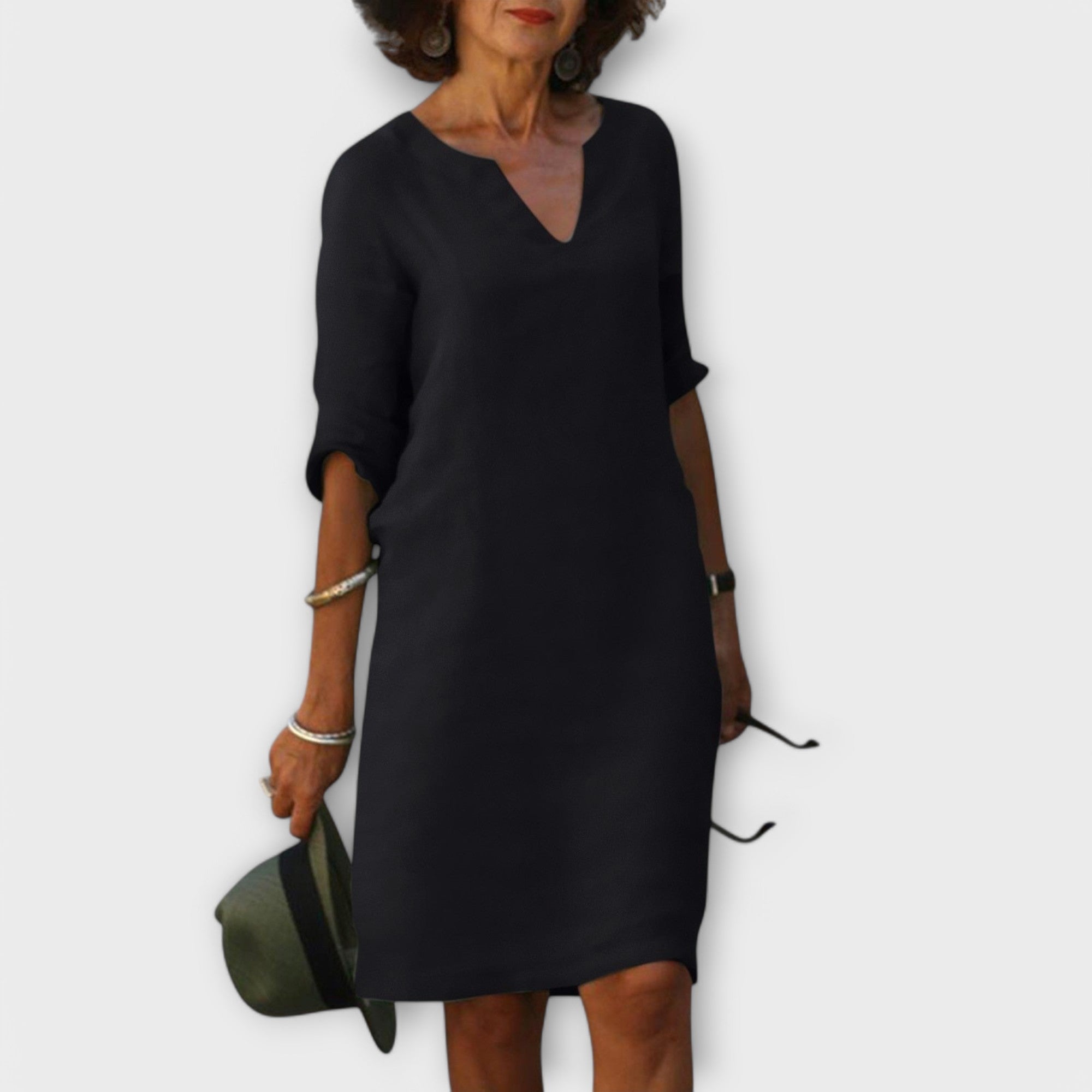 Sandra - Robe chic et confortable à encolure en V