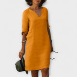 Sandra - Robe chic et confortable à encolure en V