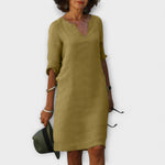 Sandra - Robe chic et confortable à encolure en V