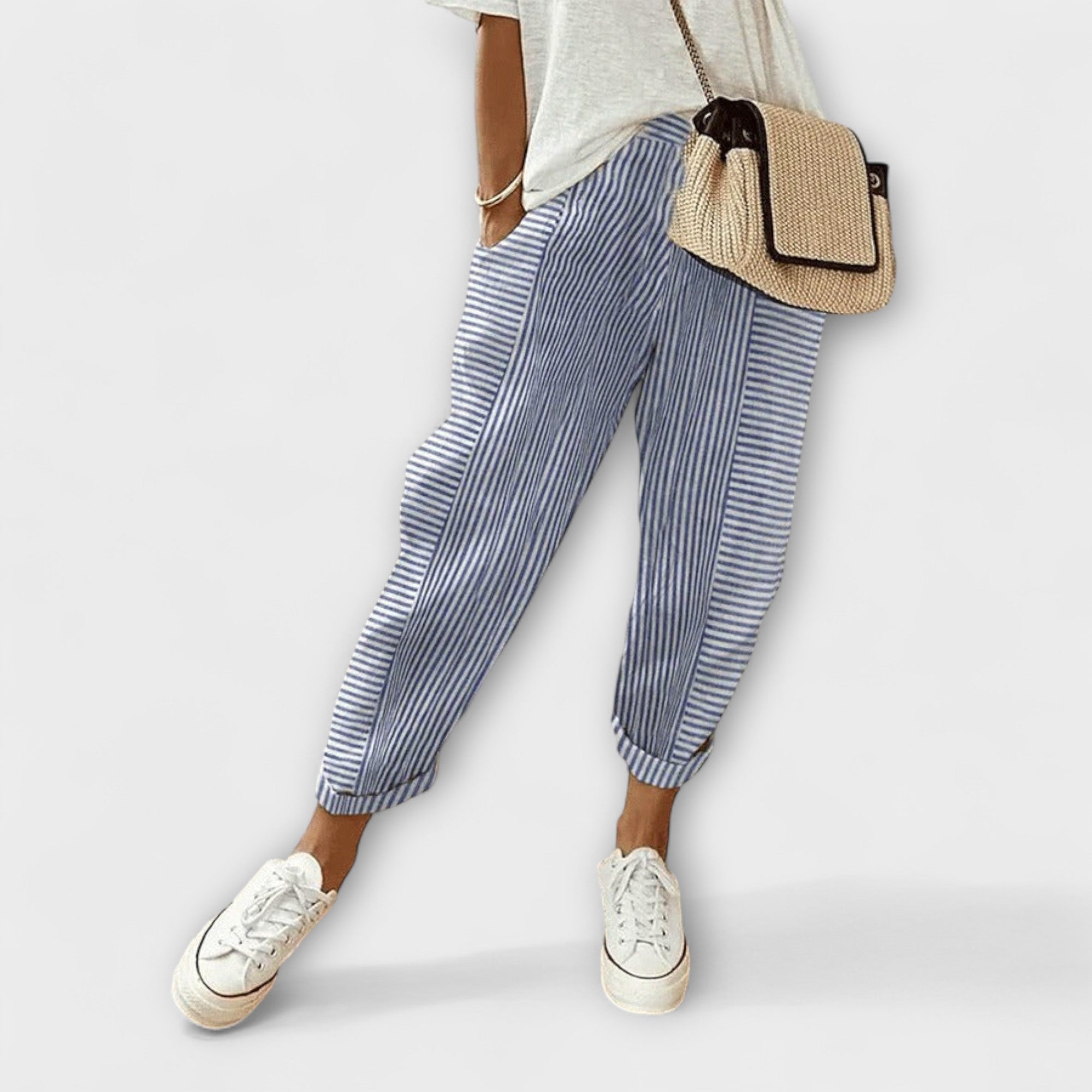 Sanne – Pantalon rayé Bequemi