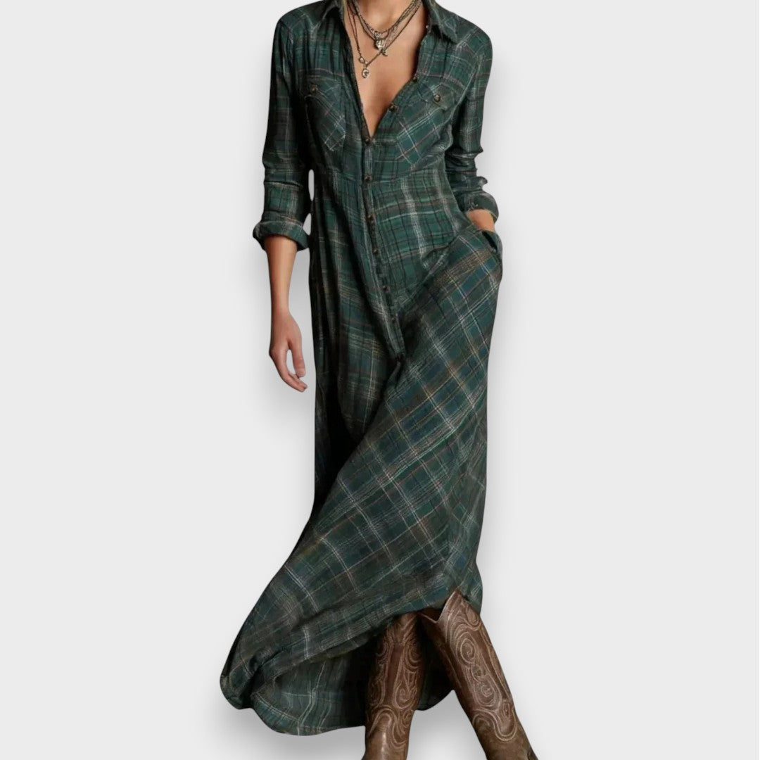 Sarah | Robe à carreaux décontractée