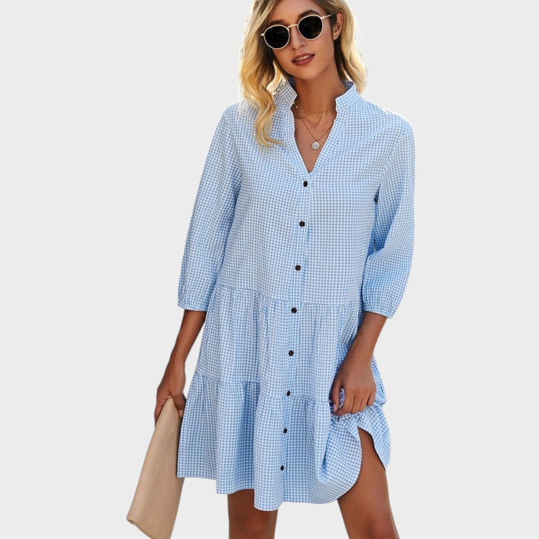 Sarah | Robe midi légère et fluide pour la journée