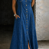 Saskia - Robe en denim grande taille