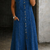 Saskia - Robe en denim grande taille
