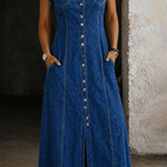 Saskia - Robe en denim grande taille
