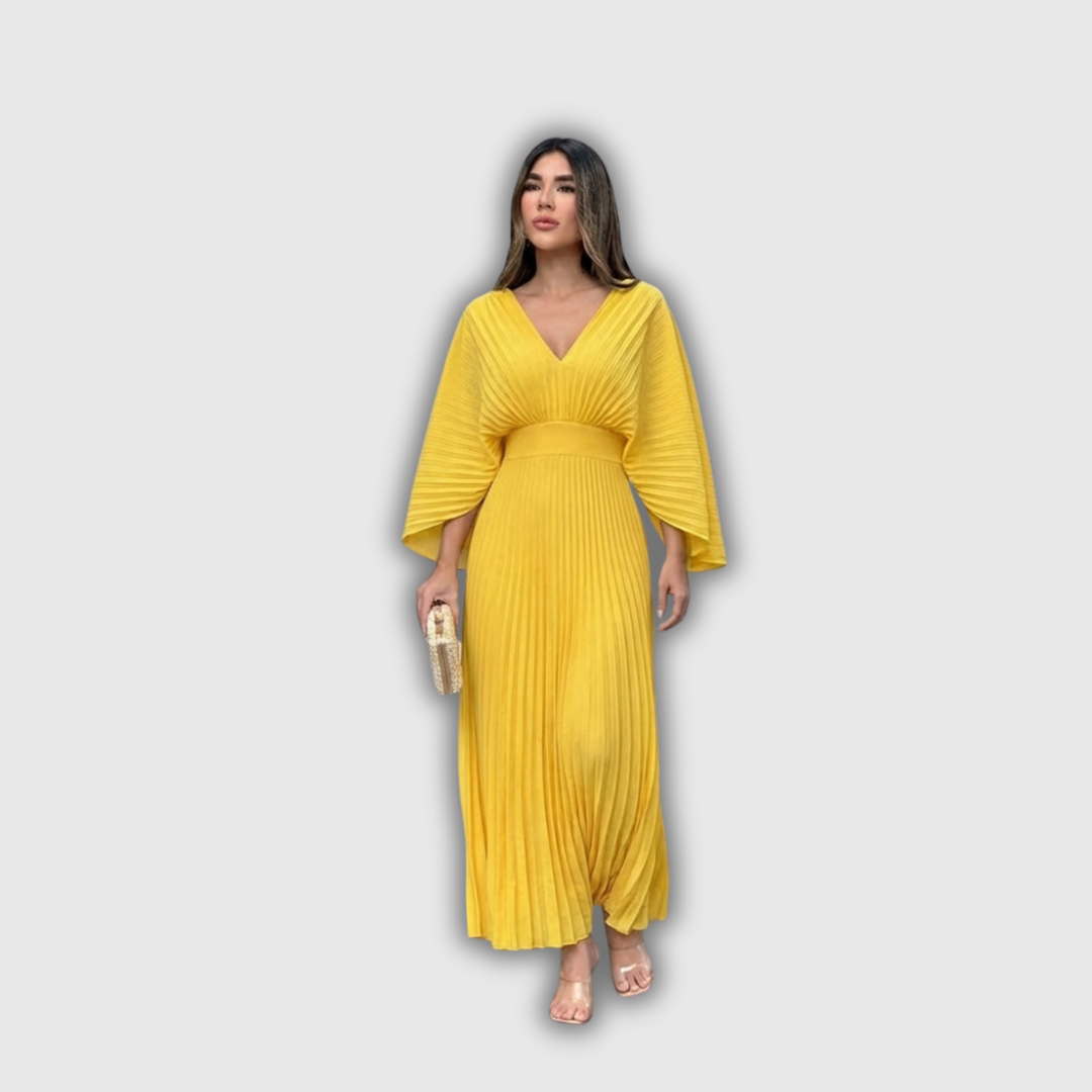 Serelina | Robe longue plissée tout en élégance