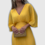 Serelina | Robe longue plissée tout en élégance