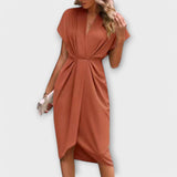 Serena - Robe midi portefeuille