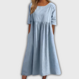 Sofia | Robe dans une harmonie de bleu