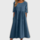 Sofia | Robe dans une harmonie de bleu