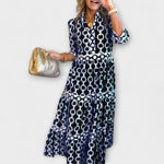 Sophia | Robe midi à motif chaîne