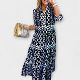 Sophia | Robe midi à motif chaîne