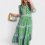 Sophia | Robe midi à motif chaîne