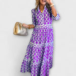 Sophia | Robe midi à motif chaîne