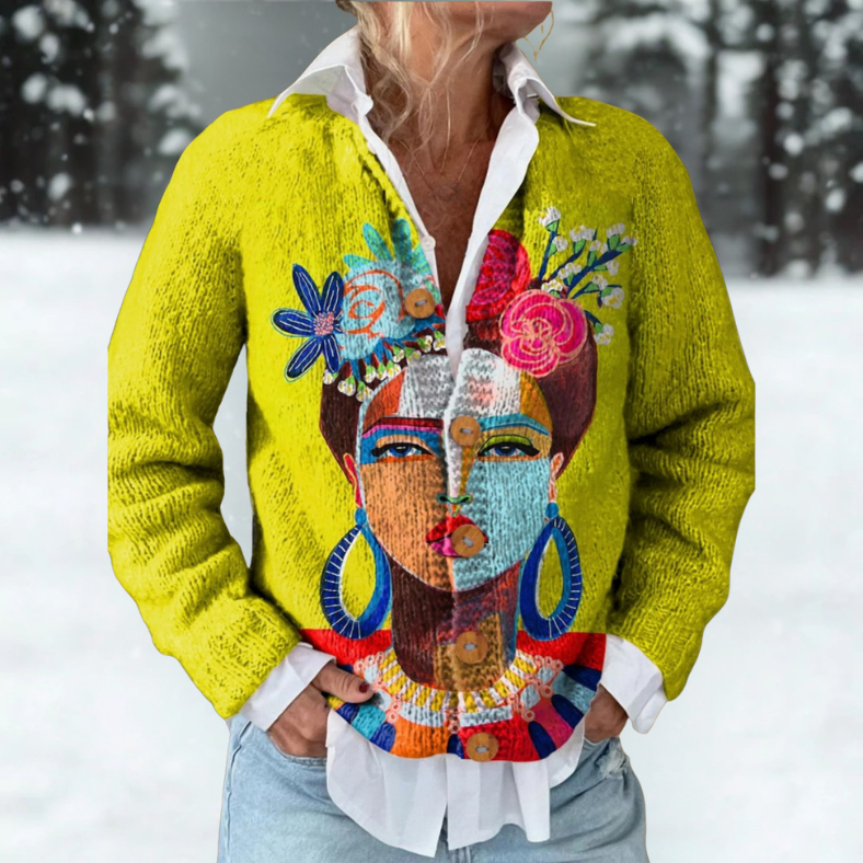 Sophie | Cardigan portrait d'artiste