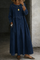 Sophie - Robe en denim à col Claudine