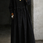 Sophie - Robe en denim à col Claudine