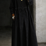 Sophie - Robe en denim à col Claudine