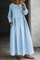 Sophie - Robe en denim à col Claudine