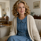 Sophie - Robe en denim à col Claudine