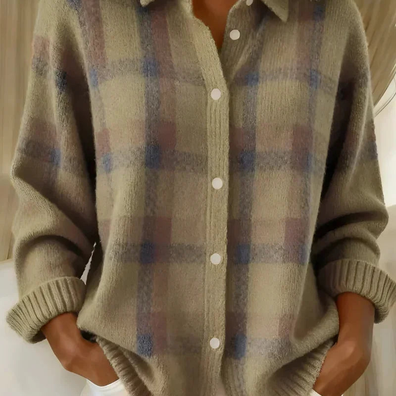 Taylor | Cardigan tricot à carreaux douillet