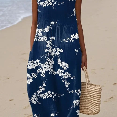 Tess – robe midi élégante à motif floral