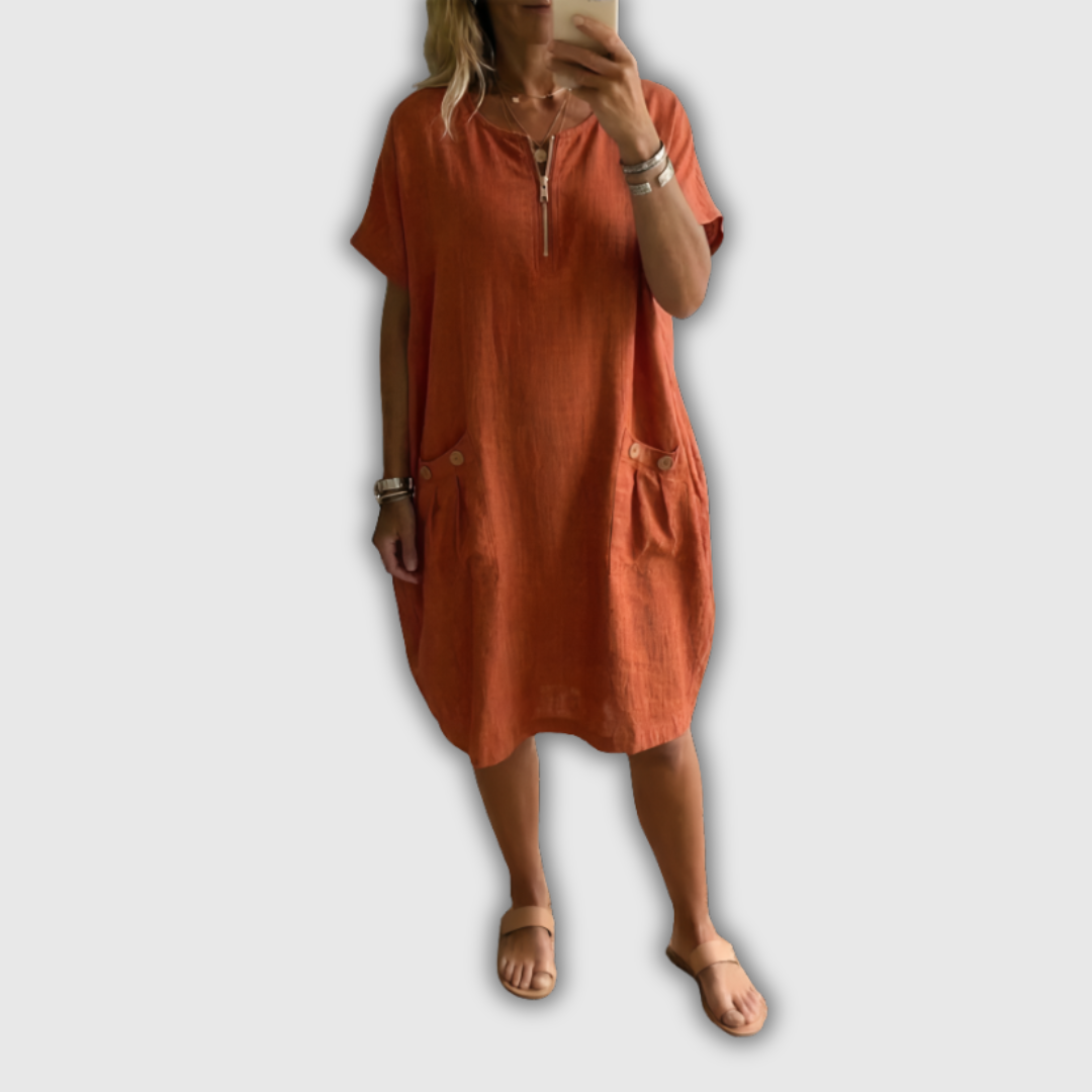 Tessa – Robe à fermeture zippée
