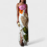 The Sapphire - Robe longue élégante en patchwork