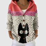 Rosanna | Cardigan à motif chat et pois