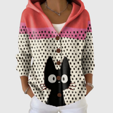 Rosanna | Cardigan à motif chat et pois